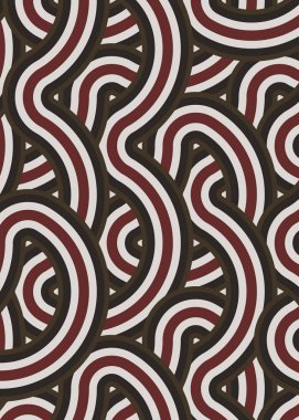 Renkli fayanslar, pürüzsüz rastgele birbirine bağlı dalgalı çizgiler deseni, bağlantı sanatı arkaplan tasarımı çizimi  