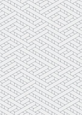 Renkli fayans, kusursuz rastgele dokuma çizgileri deseni, bağlantı sanatı arkaplan tasarımı illüstrasyonu  