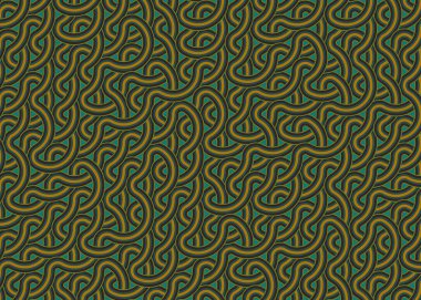 Renkli fayanslar, pürüzsüz rastgele birbirine bağlı dalgalı çizgiler deseni, bağlantı sanatı arkaplan tasarımı çizimi  