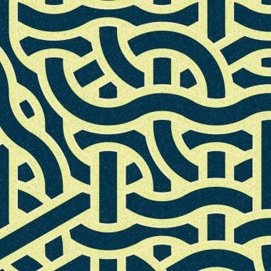 Renkli fayanslar, pürüzsüz rastgele birbirine bağlı dalgalı çizgiler deseni, bağlantı sanatı arkaplan tasarımı çizimi  