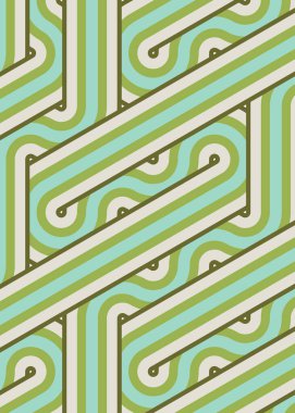 Renkli fayanslar, pürüzsüz rastgele birbirine bağlı dalgalı çizgiler deseni, bağlantı sanatı arkaplan tasarımı çizimi  