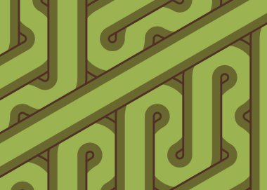 Renkli fayanslar, pürüzsüz rastgele birbirine bağlı dalgalı çizgiler deseni, bağlantı sanatı arkaplan tasarımı çizimi  