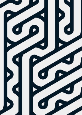 Renkli fayanslar, pürüzsüz rastgele birbirine bağlı dalgalı çizgiler deseni, bağlantı sanatı arkaplan tasarımı çizimi  