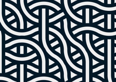 Renkli fayanslar, pürüzsüz rastgele birbirine bağlı dalgalı çizgiler deseni, bağlantı sanatı arkaplan tasarımı çizimi  