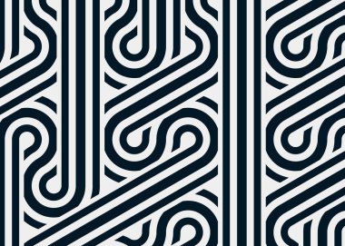 Renkli fayanslar, pürüzsüz rastgele birbirine bağlı dalgalı çizgiler deseni, bağlantı sanatı arkaplan tasarımı çizimi  