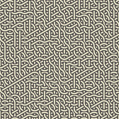 Renkli fayanslar, pürüzsüz rastgele birbirine bağlı dalgalı çizgiler deseni, bağlantı sanatı arkaplan tasarımı çizimi  