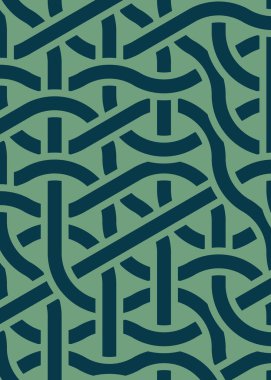 Renkli fayanslar, pürüzsüz rastgele birbirine bağlı dalgalı çizgiler deseni, bağlantı sanatı arkaplan tasarımı çizimi  