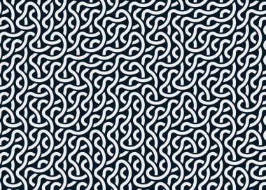 Renkli fayanslar, pürüzsüz rastgele birbirine bağlı dalgalı çizgiler deseni, bağlantı sanatı arkaplan tasarımı çizimi  