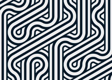 Renkli fayanslar, pürüzsüz rastgele birbirine bağlı dalgalı çizgiler deseni, bağlantı sanatı arkaplan tasarımı çizimi  