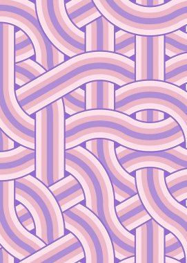 Renkli fayanslar, pürüzsüz rastgele birbirine bağlı dalgalı çizgiler deseni, bağlantı sanatı arkaplan tasarımı çizimi  