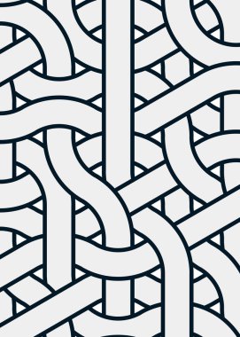 Renkli fayanslar, pürüzsüz rastgele birbirine bağlı dalgalı çizgiler deseni, bağlantı sanatı arkaplan tasarımı çizimi  