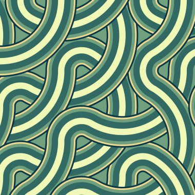 Renkli fayanslar, pürüzsüz rastgele birbirine bağlı dalgalı çizgiler deseni, bağlantı sanatı arkaplan tasarımı çizimi  