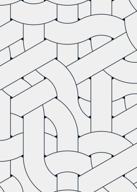 Renkli fayanslar, pürüzsüz rastgele birbirine bağlı dalgalı çizgiler deseni, bağlantı sanatı arkaplan tasarımı çizimi  