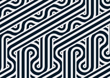 Renkli fayanslar, pürüzsüz rastgele birbirine bağlı dalgalı çizgiler deseni, bağlantı sanatı arkaplan tasarımı çizimi  