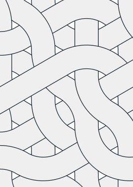 Renkli fayanslar, pürüzsüz rastgele birbirine bağlı dalgalı çizgiler deseni, bağlantı sanatı arkaplan tasarımı çizimi  