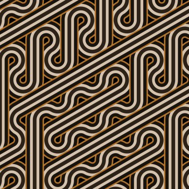 Renkli fayans, kusursuz rastgele dokuma çizgileri deseni, bağlantı sanatı arkaplan tasarımı illüstrasyonu  