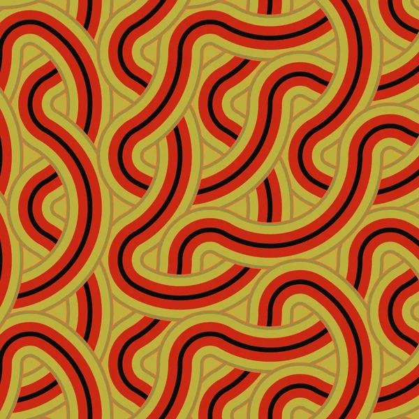 Renkli fayanslar, pürüzsüz rastgele birbirine bağlı dalgalı çizgiler deseni, bağlantı sanatı arkaplan tasarımı çizimi  