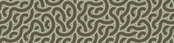 Bunte Fliese Mit Nahtloser Zufälliger Verflechtung Wellenförmige Linien Muster Verbindung — Stockvektor