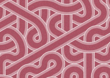 Renkli fayanslar, pürüzsüz rastgele birbirine bağlı dalgalı çizgiler deseni, bağlantı sanatı arkaplan tasarımı çizimi  