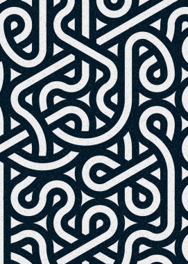 Renkli fayanslar, pürüzsüz rastgele birbirine bağlı dalgalı çizgiler deseni, bağlantı sanatı arkaplan tasarımı çizimi  