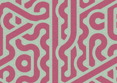 Renkli fayanslar, pürüzsüz rastgele birbirine bağlı dalgalı çizgiler deseni, bağlantı sanatı arkaplan tasarımı çizimi  