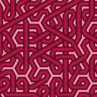 Renkli fayanslar, pürüzsüz rastgele birbirine bağlı dalgalı çizgiler deseni, bağlantı sanatı arkaplan tasarımı çizimi  