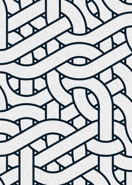 Renkli fayanslar, pürüzsüz rastgele birbirine bağlı dalgalı çizgiler deseni, bağlantı sanatı arkaplan tasarımı çizimi  