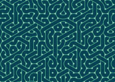 Renkli fayanslar, pürüzsüz rastgele birbirine bağlı dalgalı çizgiler deseni, bağlantı sanatı arkaplan tasarımı çizimi  