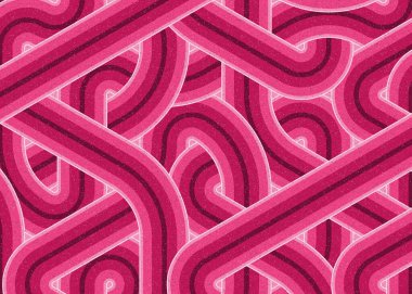 Renkli fayanslar, pürüzsüz rastgele birbirine bağlı dalgalı çizgiler deseni, bağlantı sanatı arkaplan tasarımı çizimi  