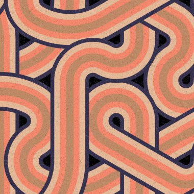 Renkli fayanslar, pürüzsüz rastgele birbirine bağlı dalgalı çizgiler deseni, bağlantı sanatı arkaplan tasarımı çizimi  