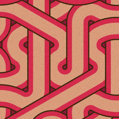 Renkli fayanslar, pürüzsüz rastgele birbirine bağlı dalgalı çizgiler deseni, bağlantı sanatı arkaplan tasarımı çizimi  