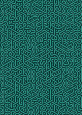 Renkli fayanslar, pürüzsüz rastgele birbirine bağlı dalgalı çizgiler deseni, bağlantı sanatı arkaplan tasarımı çizimi  