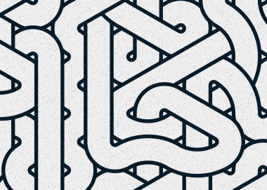 Renkli fayanslar, pürüzsüz rastgele birbirine bağlı dalgalı çizgiler deseni, bağlantı sanatı arkaplan tasarımı çizimi  