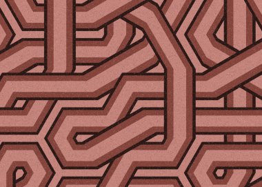 Renkli fayanslar, pürüzsüz rastgele birbirine bağlı dalgalı çizgiler deseni, bağlantı sanatı arkaplan tasarımı çizimi  