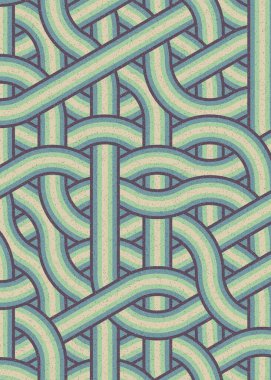 Renkli fayanslar, pürüzsüz rastgele birbirine bağlı dalgalı çizgiler deseni, bağlantı sanatı arkaplan tasarımı çizimi  