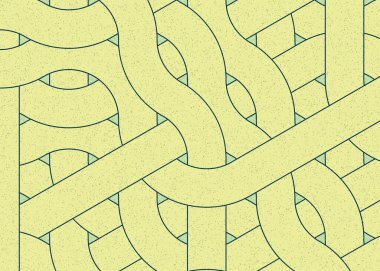 Renkli fayanslar, pürüzsüz rastgele birbirine bağlı dalgalı çizgiler deseni, bağlantı sanatı arkaplan tasarımı çizimi  