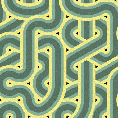 Renkli fayanslar, pürüzsüz rastgele birbirine bağlı dalgalı çizgiler deseni, bağlantı sanatı arkaplan tasarımı çizimi  