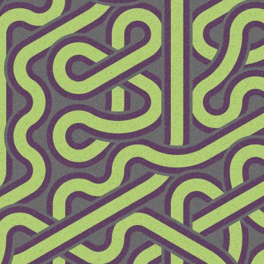 Renkli fayanslar, pürüzsüz rastgele birbirine bağlı dalgalı çizgiler deseni, bağlantı sanatı arkaplan tasarımı çizimi  