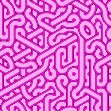 Renkli fayanslar, pürüzsüz rastgele birbirine bağlı dalgalı çizgiler deseni, bağlantı sanatı arkaplan tasarımı çizimi  