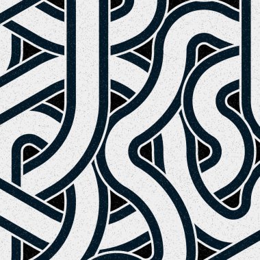 Renkli fayanslar, pürüzsüz rastgele birbirine bağlı dalgalı çizgiler deseni, bağlantı sanatı arkaplan tasarımı çizimi  