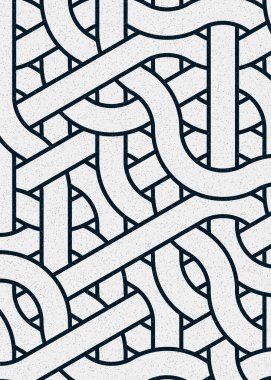 Renkli fayanslar, pürüzsüz rastgele birbirine bağlı dalgalı çizgiler deseni, bağlantı sanatı arkaplan tasarımı çizimi  