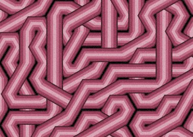 Renkli fayanslar, pürüzsüz rastgele birbirine bağlı dalgalı çizgiler deseni, bağlantı sanatı arkaplan tasarımı çizimi  