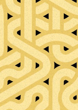 Renkli fayanslar, pürüzsüz rastgele birbirine bağlı dalgalı çizgiler deseni, bağlantı sanatı arkaplan tasarımı çizimi  