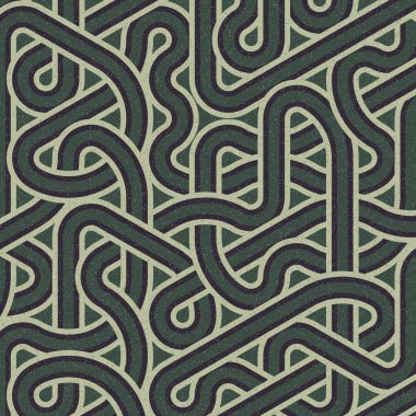 Renkli fayanslar, pürüzsüz rastgele birbirine bağlı dalgalı çizgiler deseni, bağlantı sanatı arkaplan tasarımı çizimi  