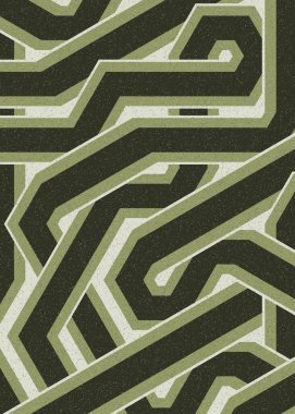 Renkli fayanslar, pürüzsüz rastgele birbirine bağlı dalgalı çizgiler deseni, bağlantı sanatı arkaplan tasarımı çizimi  