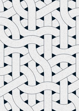 Renkli fayanslar, pürüzsüz rastgele birbirine bağlı dalgalı çizgiler deseni, bağlantı sanatı arkaplan tasarımı çizimi  