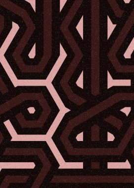 Renkli fayanslar, pürüzsüz rastgele birbirine bağlı dalgalı çizgiler deseni, bağlantı sanatı arkaplan tasarımı çizimi  