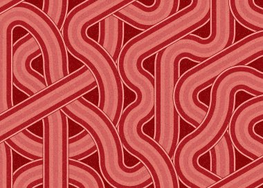 Renkli fayanslar, pürüzsüz rastgele birbirine bağlı dalgalı çizgiler deseni, bağlantı sanatı arkaplan tasarımı çizimi  