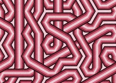 Renkli fayanslar, pürüzsüz rastgele birbirine bağlı dalgalı çizgiler deseni, bağlantı sanatı arkaplan tasarımı çizimi  