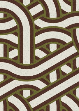 Renkli fayanslar, pürüzsüz rastgele birbirine bağlı dalgalı çizgiler deseni, bağlantı sanatı arkaplan tasarımı çizimi  